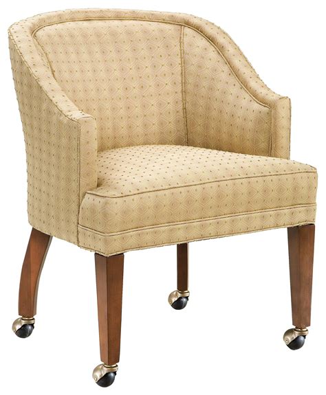 Fairfield Chairs 6015-01 Caster Wheel Accent Lounge Chair | Design Interiors | Upholstered Chairs