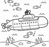 Submarine Coloring Pages sketch template