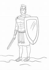 Roman Soldier Coloring Pages Free sketch template