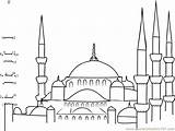 Sketch Masjid Drawing Kaba Mosque Outline Coloring Kaaba Kids Islamic  sketch template