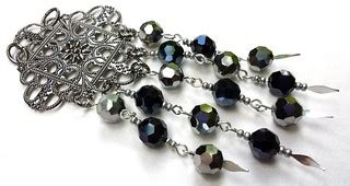 Gunmetal Filigree Metallic Bead Necklace | Christina Clendenin Tate | Flickr