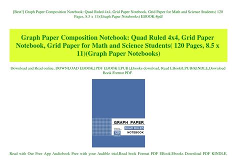 PPT - [Best!] Graph Paper Composition Notebook Quad Ruled 4x4 Grid ...