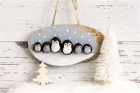 Penguin Family Pebble Art Craft – Sustain My Craft Habit