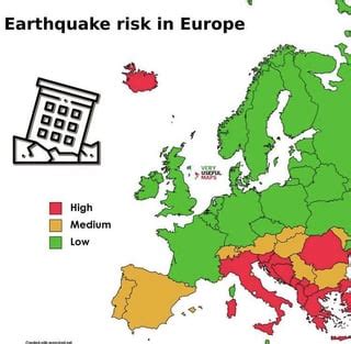 Earthquake risk in Europe : r/Maps