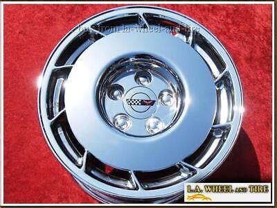 SET OF 4 NEW CHROME 16"x9.5"CHEVROLET CORVETTE C4 FACTORY OEM WHEELS ...