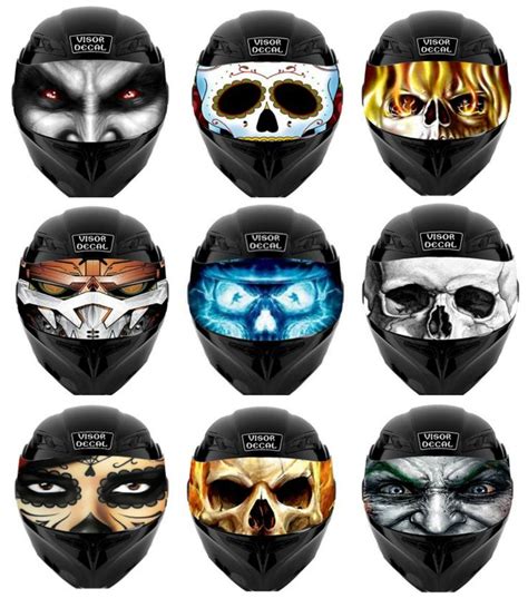 Custom Motorcycle Helmet Visor Decals | Reviewmotors.co