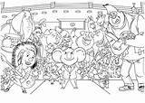 Singing Coloring Page sketch template