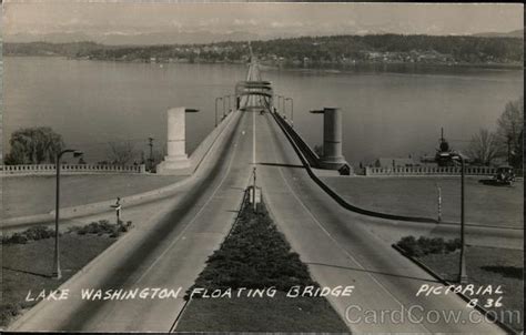 Lake Washington Floating Bridge Seattle, WA Postcard