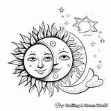 Sun And Moon Coloring Pages  Free & Printable sketch template