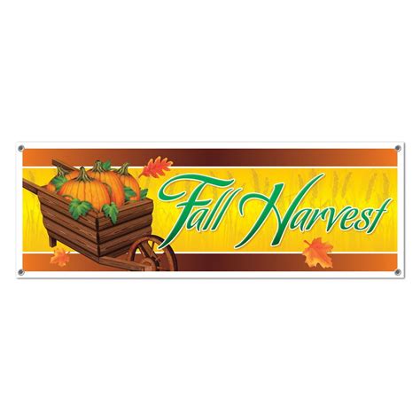 Fall Harvest Sign Banner (Pack of 12) - Walmart.com