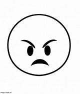 Angry Emoji coloring Page sketch template