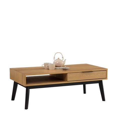 Luna 1.2m Coffee Table, Wood - Natural | Novena Furniture Singapore