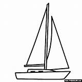 Sailboat Coloring Page sketch template