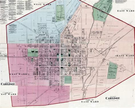 Borough of Carlisle, Pennsylvania, 1872, zoomable map | House Divided