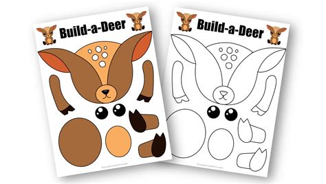 Free Printable Cut and Paste Deer Craft for Kids with Free Deer Template