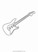 Electric Guitar Coloring Pages To Print sketch template