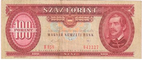 Hungary - 100 forint 1989 used currency note - KB Coins & Currencies