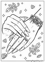 Nails Coloring Page  Free Printable Pages sketch template