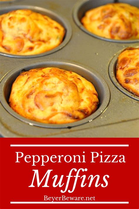 Pepperoni Pizza Muffins | Pizza muffins, Bisquick recipes, Pizza muffins recipe