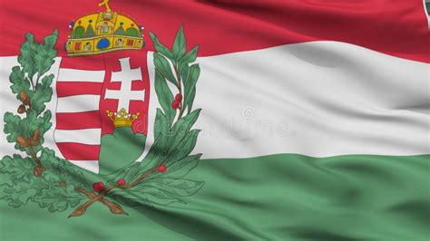 Hungary 1939 1945 War Flag Closeup View Stock Illustration ...