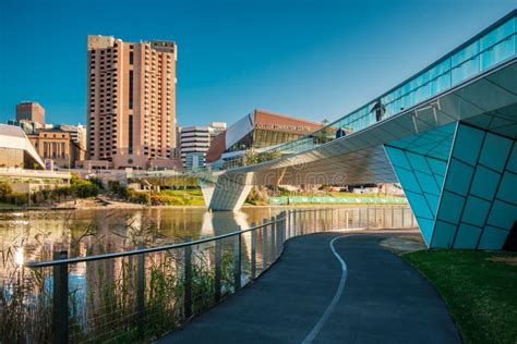 Adelaide City centre editorial stock photo. Image of bridge - 78673943