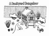 A Backyard Bungalow Chicken Coop Coloring Pages  NetArt sketch template