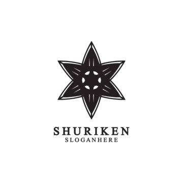 Black Ninja Shuriken Icon For Design Circle Silhouette Logo Vector, Circle, Silhouette, Logo PNG ...