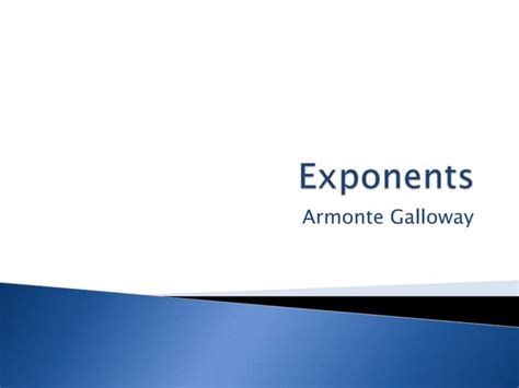 Exponents powerpoint | PPT