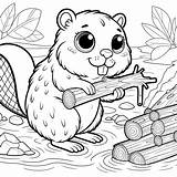 Beaver building A Dam coloring Page Lulu Pages sketch template