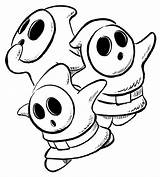 Shy Guy Mario To Color Coloring Page  Free Printable Pages sketch template
