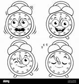 Alarm Clock Coloring Pages sketch template