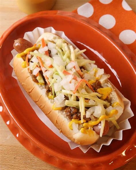 "Bulldog" Hot Dogs with Chili Recipe | Martha Stewart