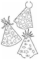 Party Hats Coloring Page sketch template
