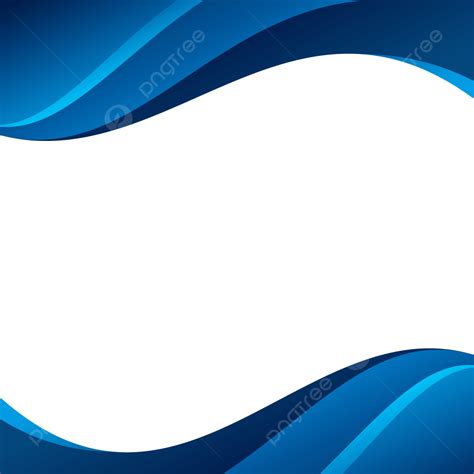 Abstract Blue Gradient Vector Design Images, Abstract Blue Wave Border Gradient On Transparent ...