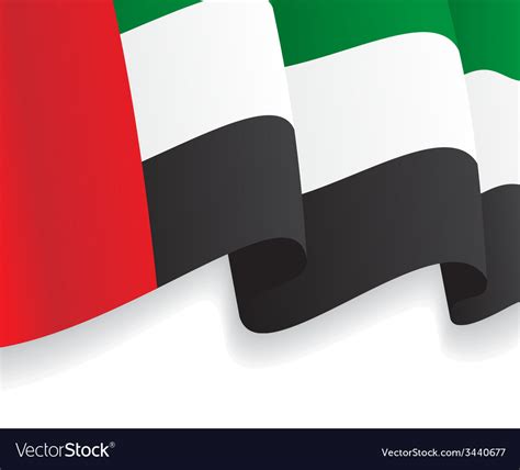 Background with waving uae flag Royalty Free Vector Image