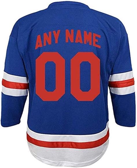 Amazon.com: Custom New York Rangers Youth Hockey Jersey - Imprinted ...