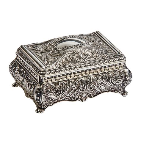 ORNATE RECTANGULAR BOX | Antique jewelry box, Engraved jewelry box ...