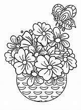 20  Flower Basket Coloring Pages Free Printable PDF & Online Coloring sketch template