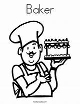 Baker Coloring Page  Twisty Noodle sketch template