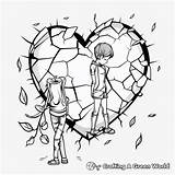 Broken Heart Coloring Pages  Free & Printable sketch template