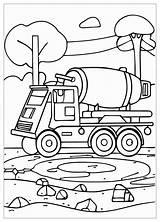 Cement Mixer Coloring Pages  Fun Construction Vehicle Activity For sketch template