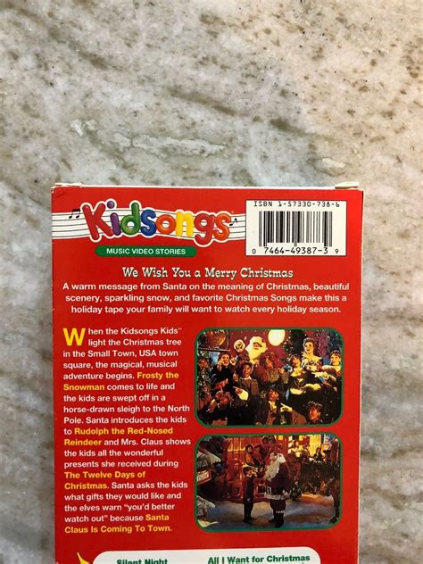 Kidsongs-We Wish You a Merry Christmas VHS 1992-TESTED-RARE VINTAGE-SHIP N 24HRS - VHS Tapes