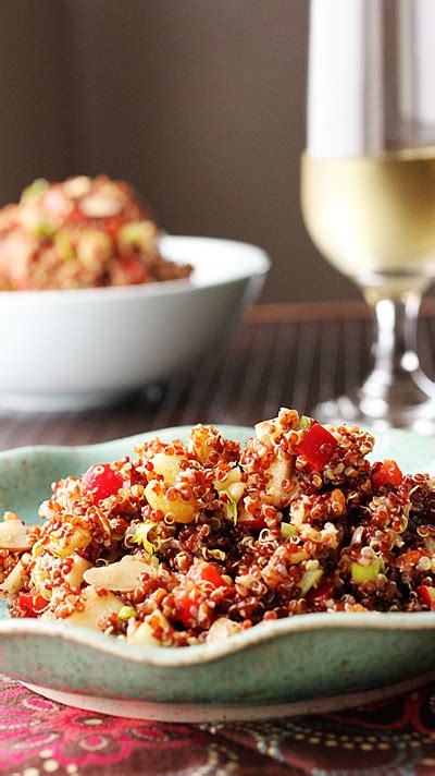 RED QUINOA SALAD WITH CITRUS-CURRY DRESSING