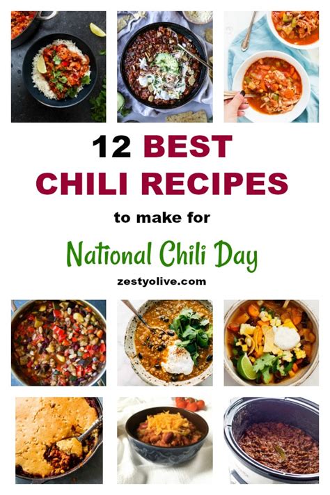 12 Best Chili Recipes To Make for National Chili Day * Zesty Olive ...