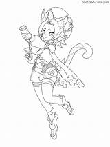 Genshin Impact coloring pages  Print And Colorcom Anime Lineart sketch template