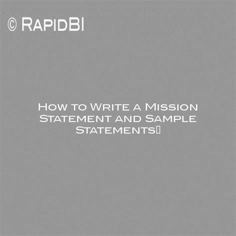 How to write a mission statement for your business Writing A Mission Statement, Mission ...