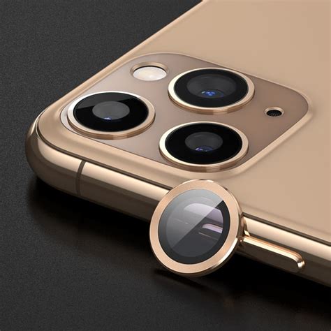 Camera Lens Protector for iPhone 11 Pro Max Tempered Glass Metal Rear Lens Screen Protective ...