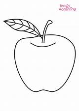 Easy Printable Apple Coloring Pages For Kids sketch template
