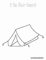 Tent Coloring Sheet Sketch Page sketch template