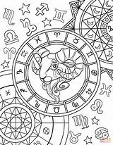 Astrology Zodiac Sign Coloring Pages sketch template